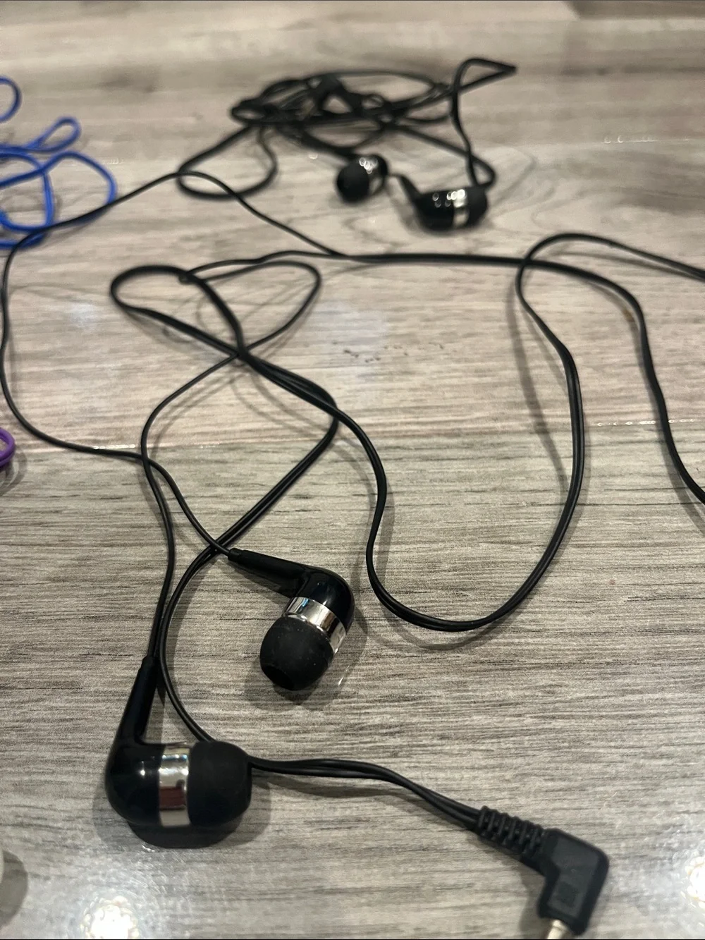 Assorted Blue, Black, Purple Wired In-Ear Earbuds - Multi-Pack
